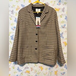 Edited by Hunter McGrady Check Blazer Size L NWT